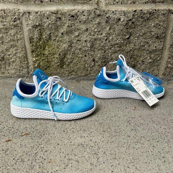 ADIDAS Pharrell Williams HU Tennis Sneakers Kids 11 Blue PW Unisex Running Shoes - Picture 3 of 12